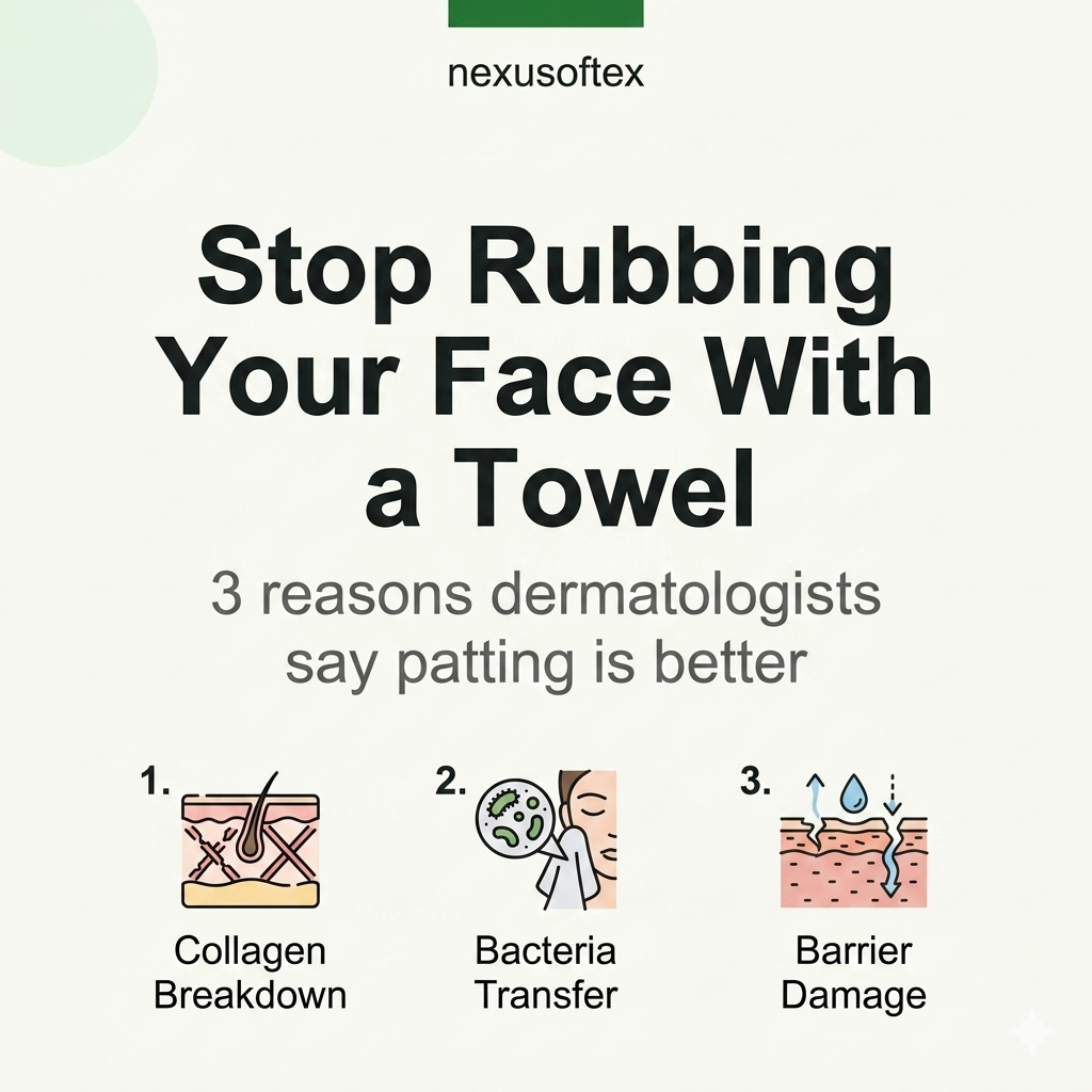 How to properly dry your face after washing — pat dry vs rub technique