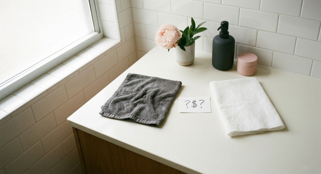 Disposable face towels stacked neatly, showcasing their soft texture and clean appearance