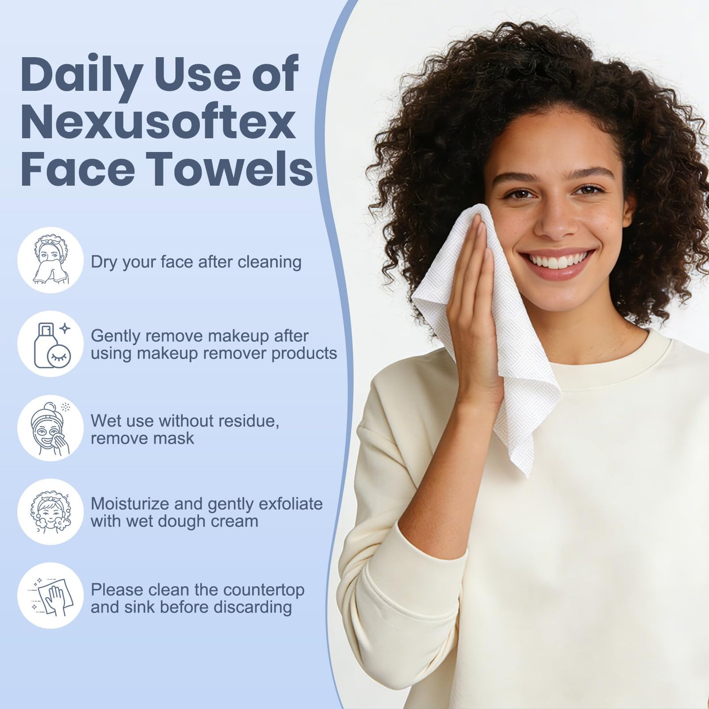 Premium Disposable Face Towels | 90gsm Plant-Based, USDA Biobased | Nexusoftex